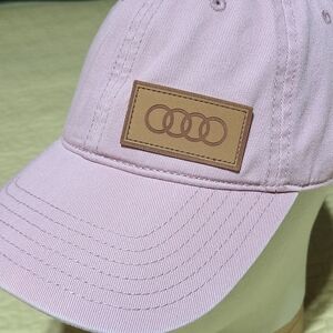 Audi Officially Licensed leather logo patch strapback hat